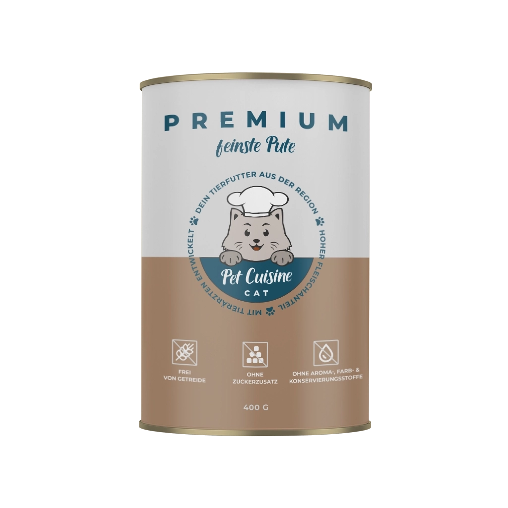 Pet Cuisine Katzenfutter PREMIUM feinste Pute 400g Dose