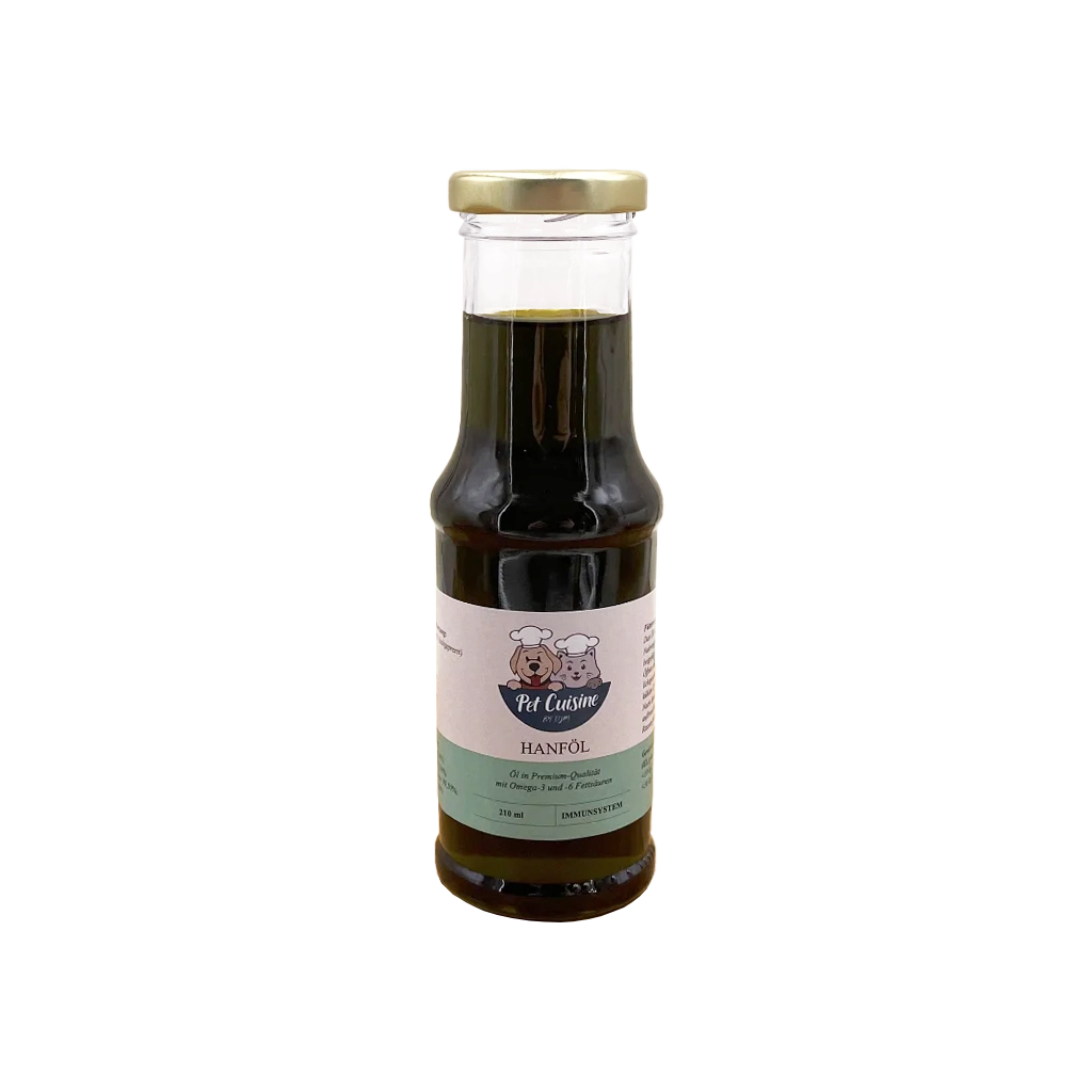 Pet Cuisine Hanföl für Hunde und Katzen 210 ml Flasche