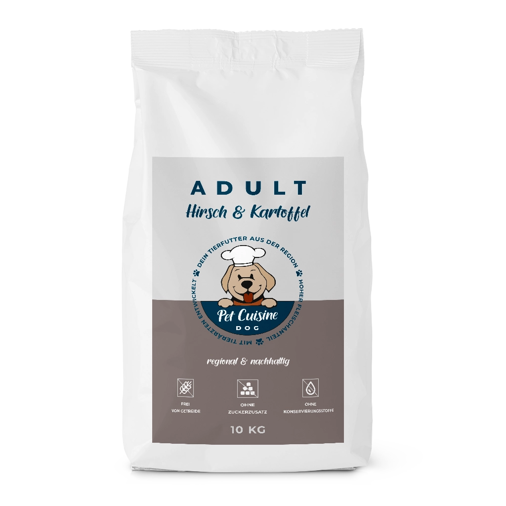 Pet Cuisine Hunde Trockenfutter ADULT Hirsch & Kartoffel 10kg Sack