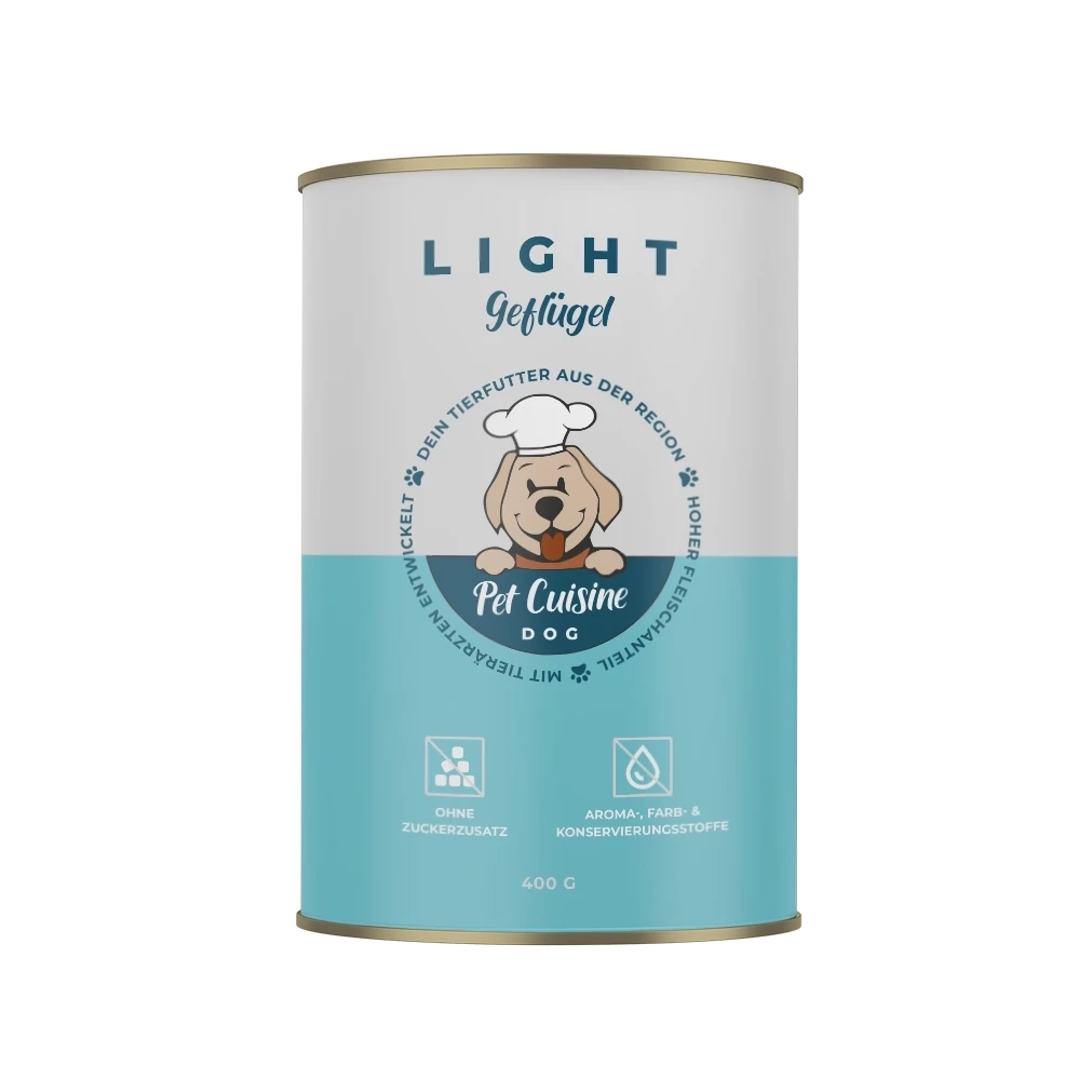 Pet Cuisine Hunderfutter LIGHT Geflügel 400g Dose