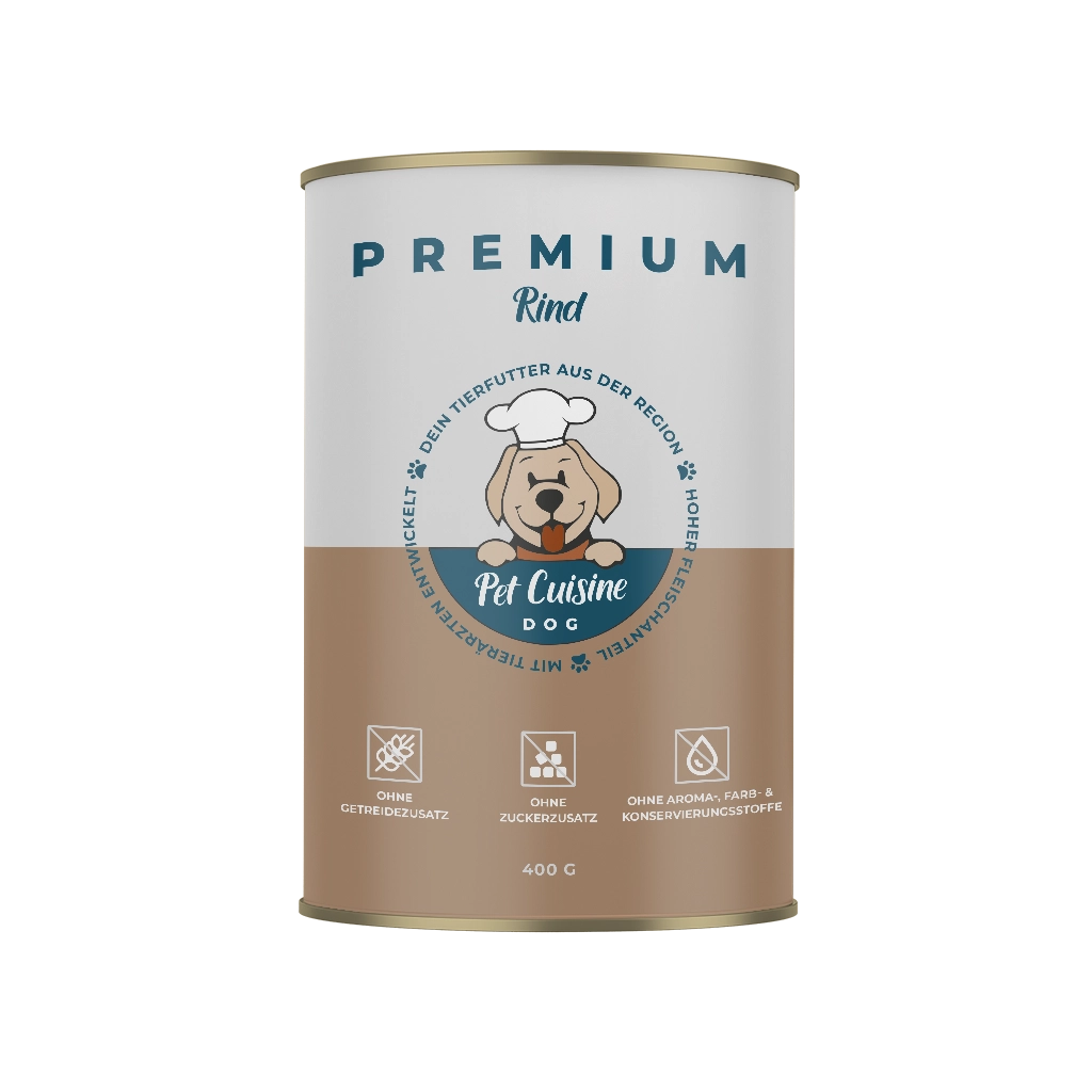 Pet Cuisine Hunderfutter PREMIUM Rind 400g Dose