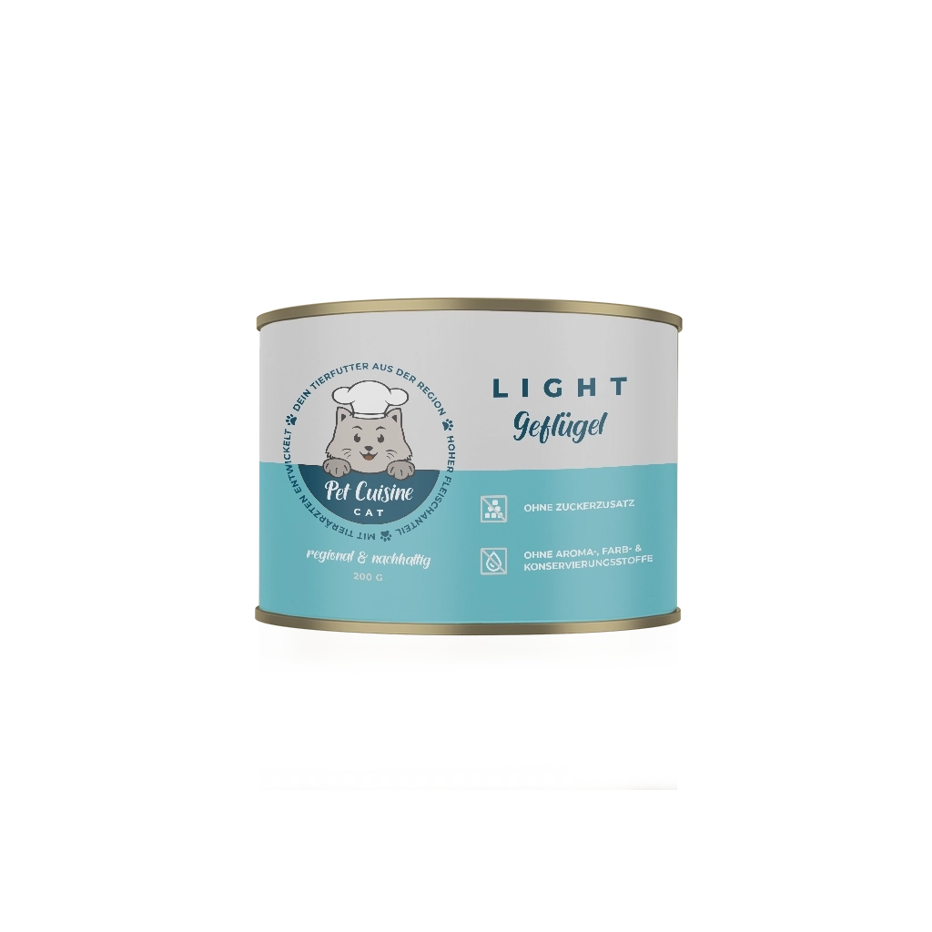 Pet Cuisine Katzenfutter LIGHT Geflügel 200g Dose